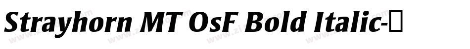 Strayhorn MT OsF Bold Italic字体转换